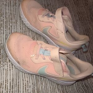 Nike Kids Pink and Light Blue Sneakers